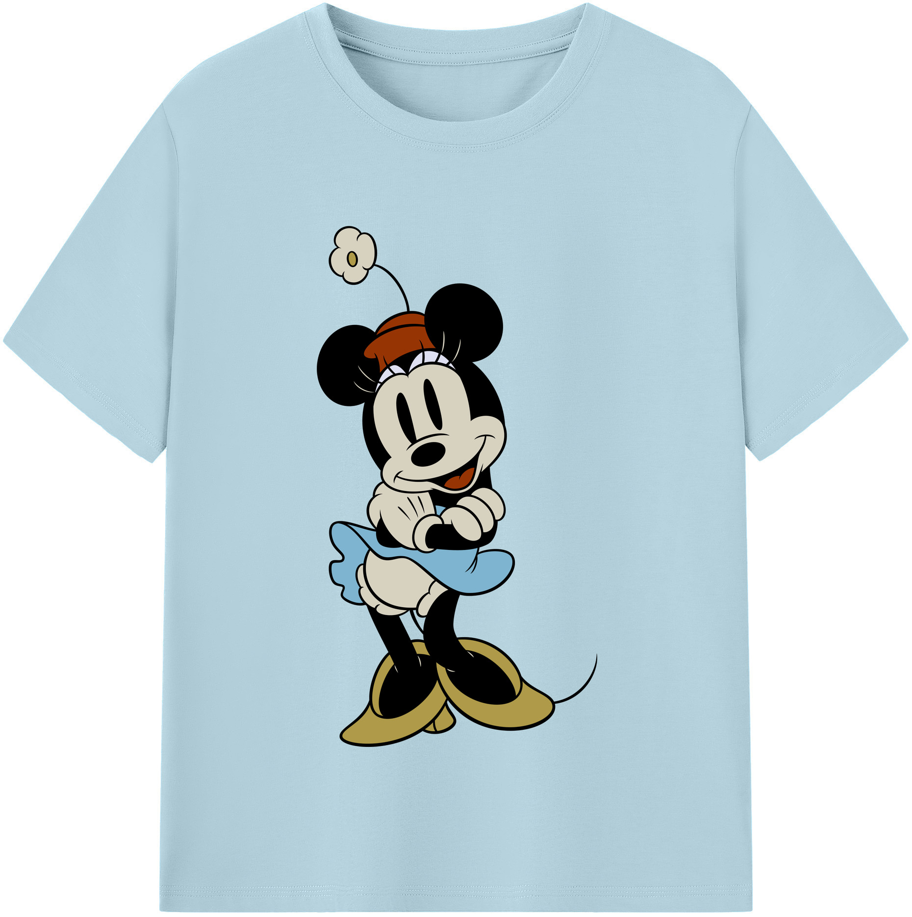 （画像用） ミッキーマウス Mickey Mouse 綿100％半袖Tシャツ（フロントプリント）